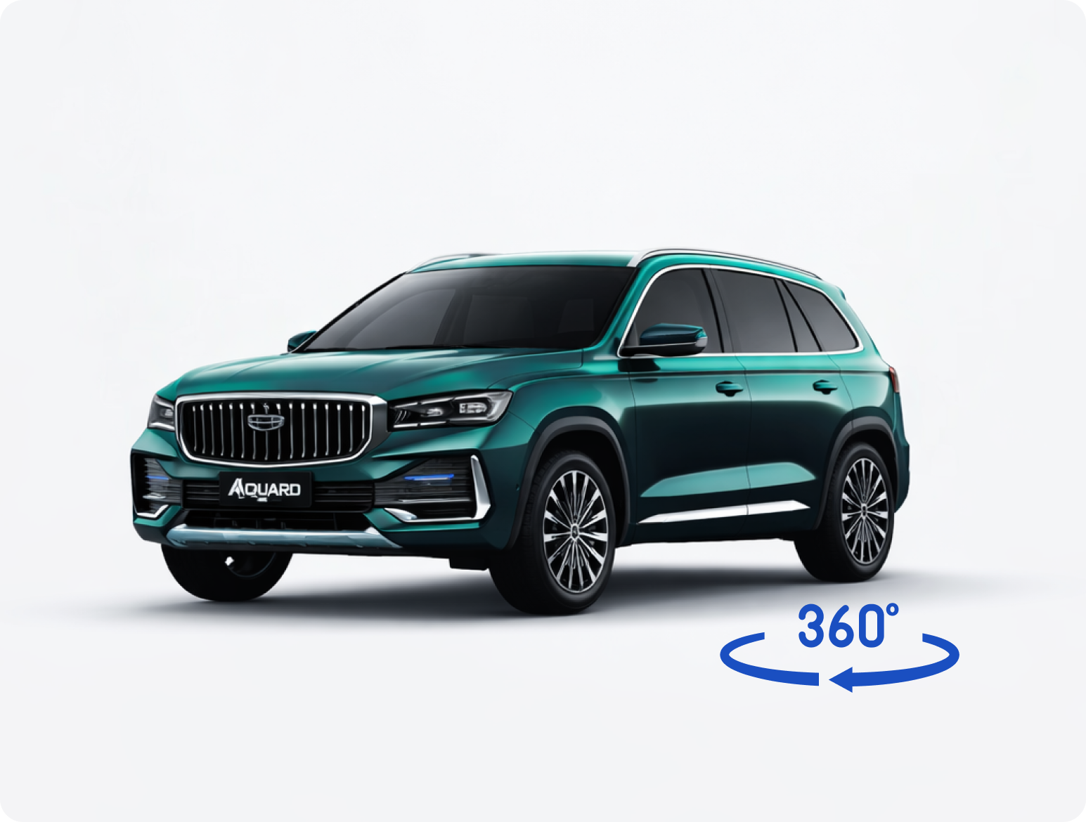 360 view plugin showing a car