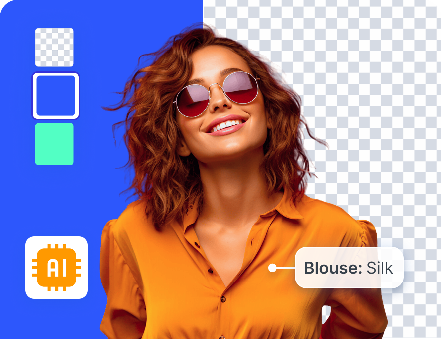 femme dont le fond est à moitié solide et à moitié transparent