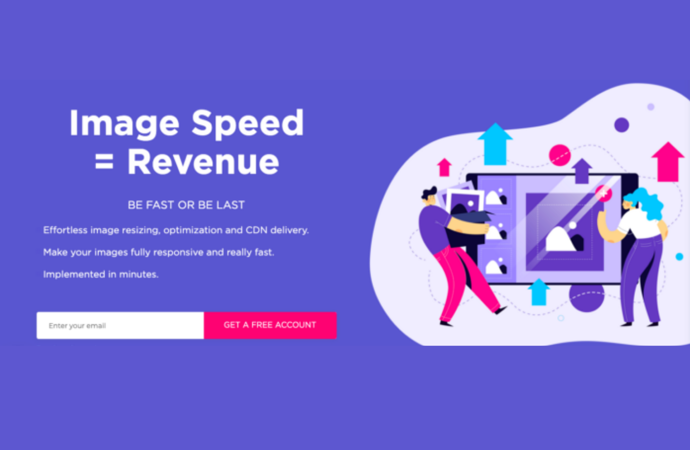 Announcement graphic for the Cloudimage v8 update