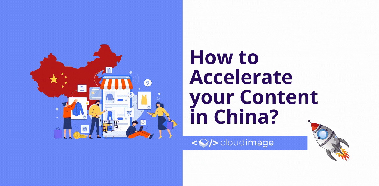 Illustration representing content acceleration services for China