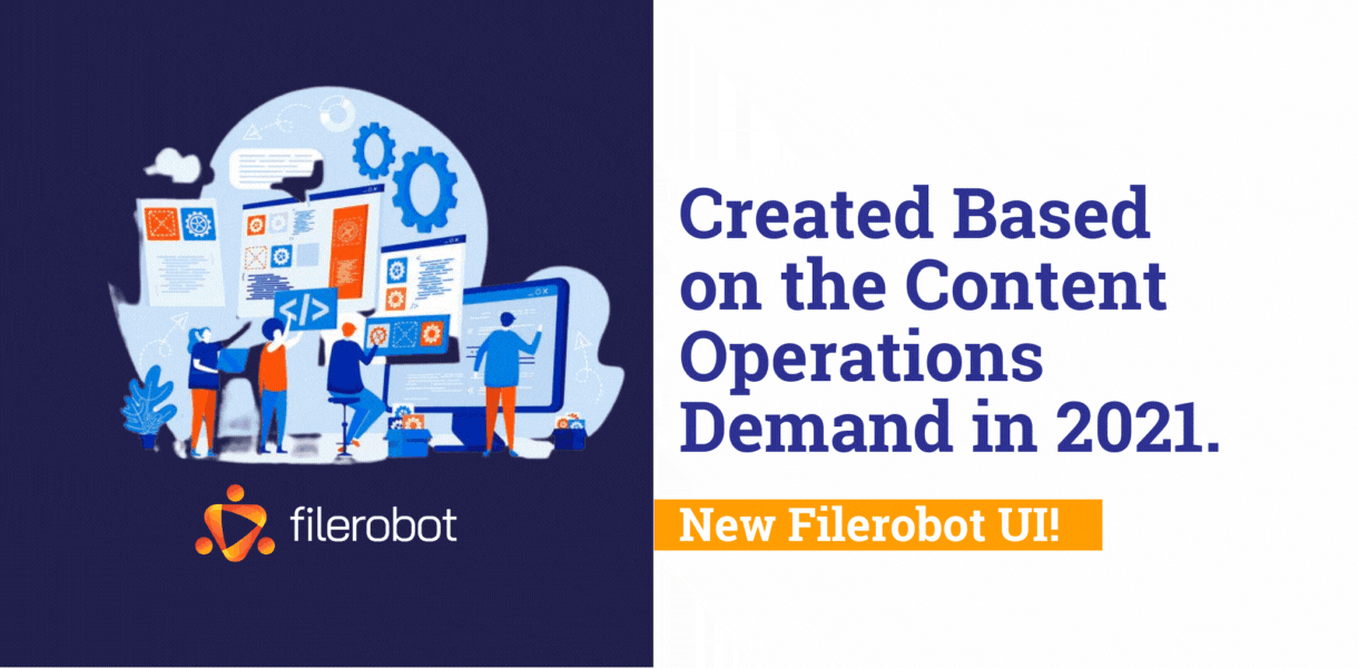 Announcement graphic introducing the new Filerobot Hub