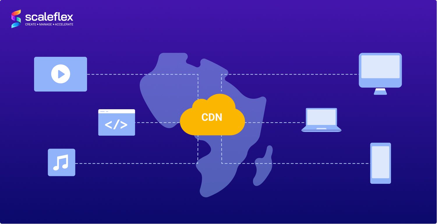 Map illustration highlighting the challenges of delivering fast content across Africa