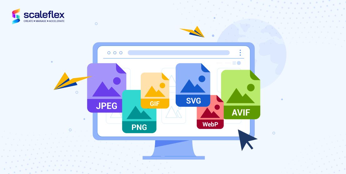 Comparison graphic of the most popular web image formats