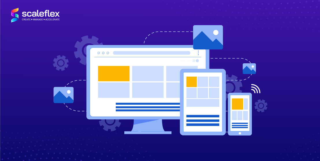 Graphic illustrating responsive image techniques and plugin implementation methods