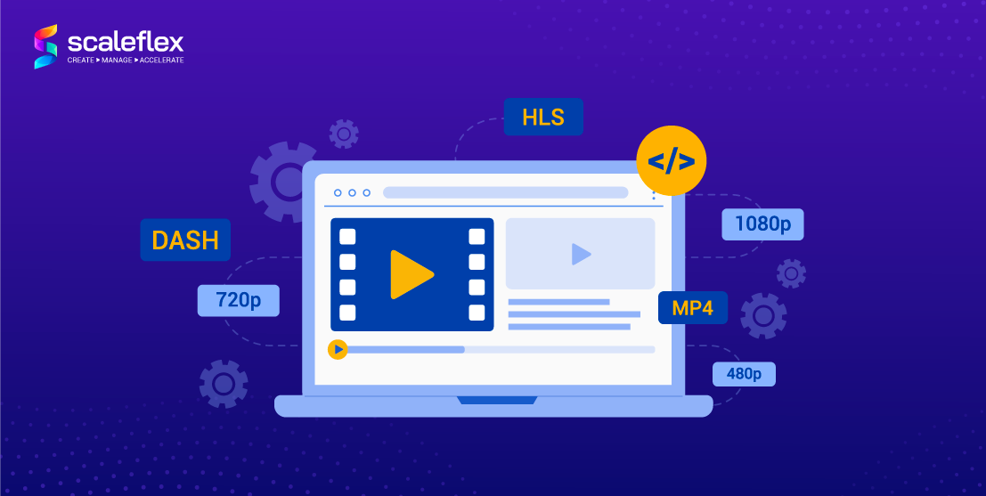 Illustration of video transcoding and adaptive streaming for faster video delivery