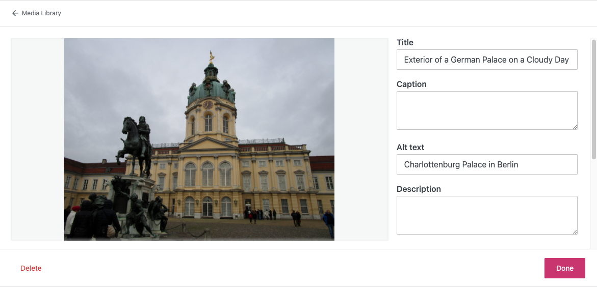 Optimize your images on WordPress screenshot
