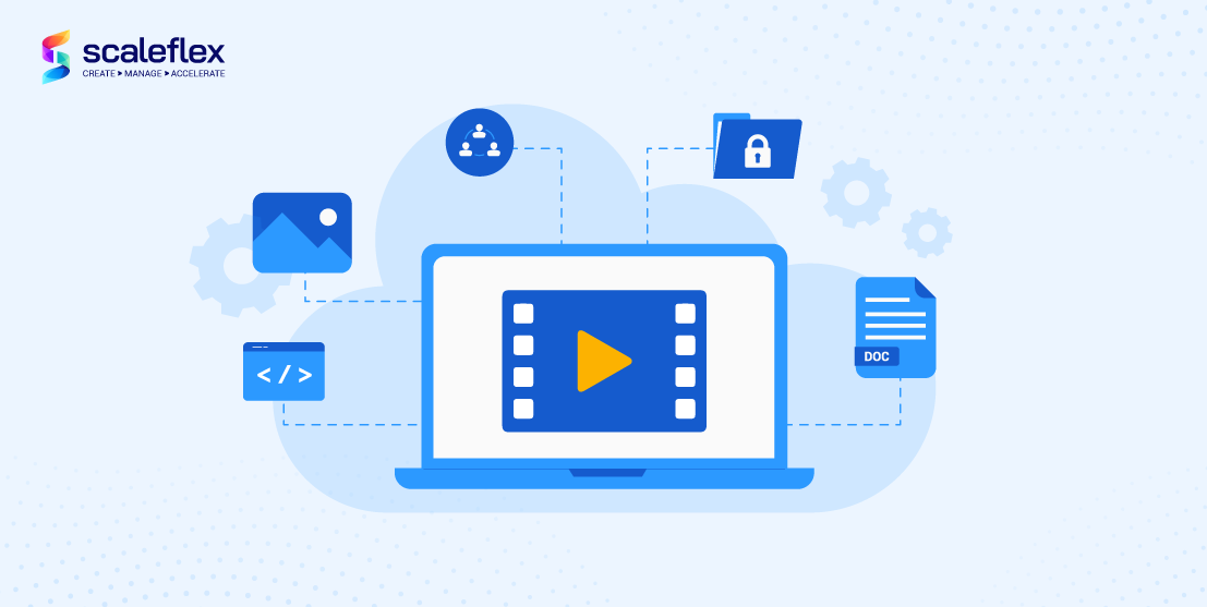 Illustration of Digital Asset Management features tailored for video content