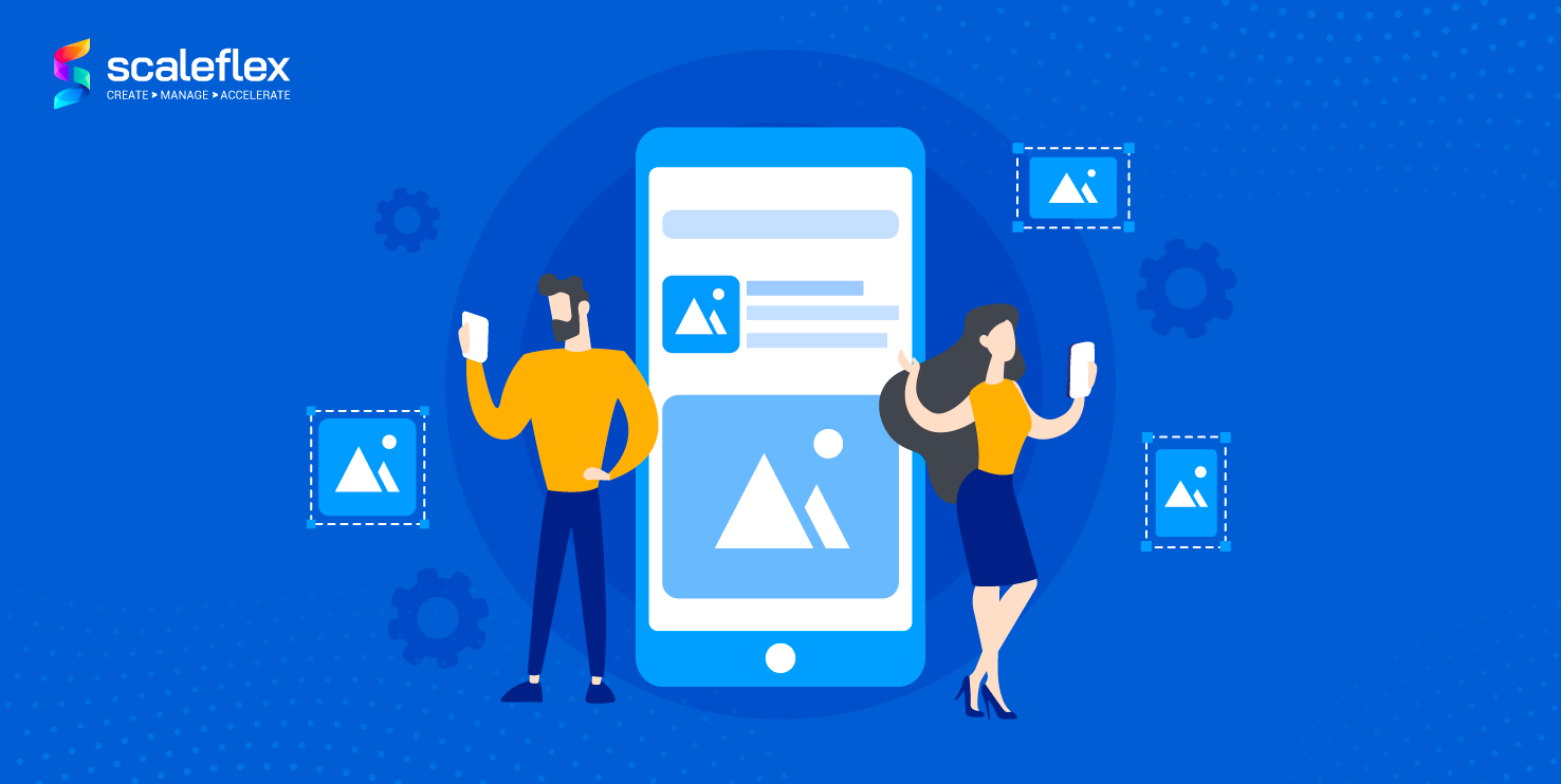 Graphic showing quick image optimization techniques for mobile devices