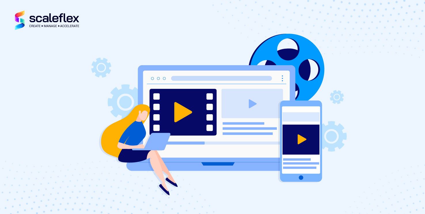 Illustration of video optimization workflow using a CDN for faster web delivery