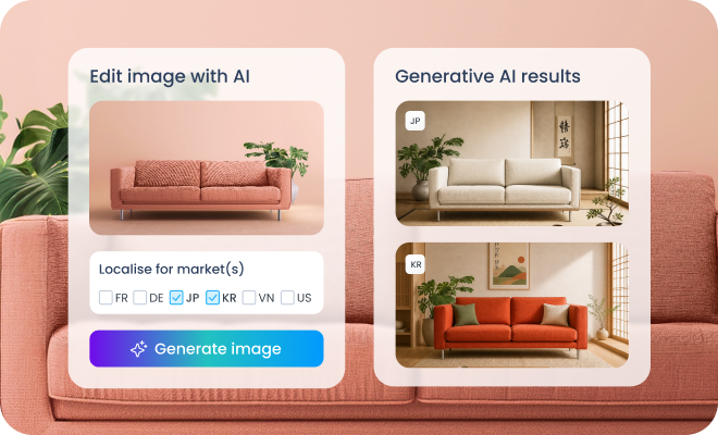 couch product image in ecommerce localized by ai dam
