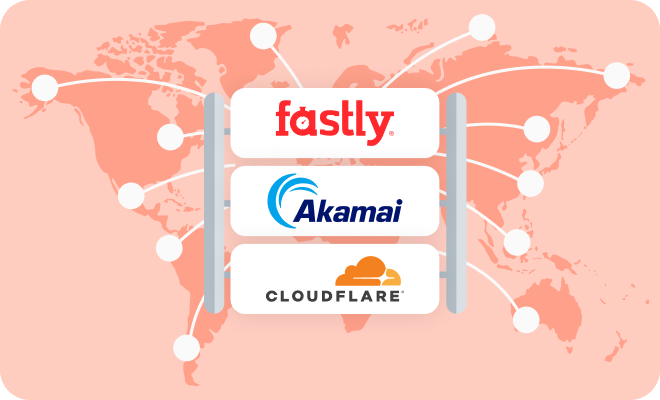 fastly akamai and cloudflare logos