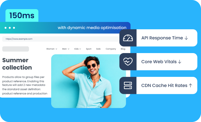 Illustration of website speed optimization with loading time metrics