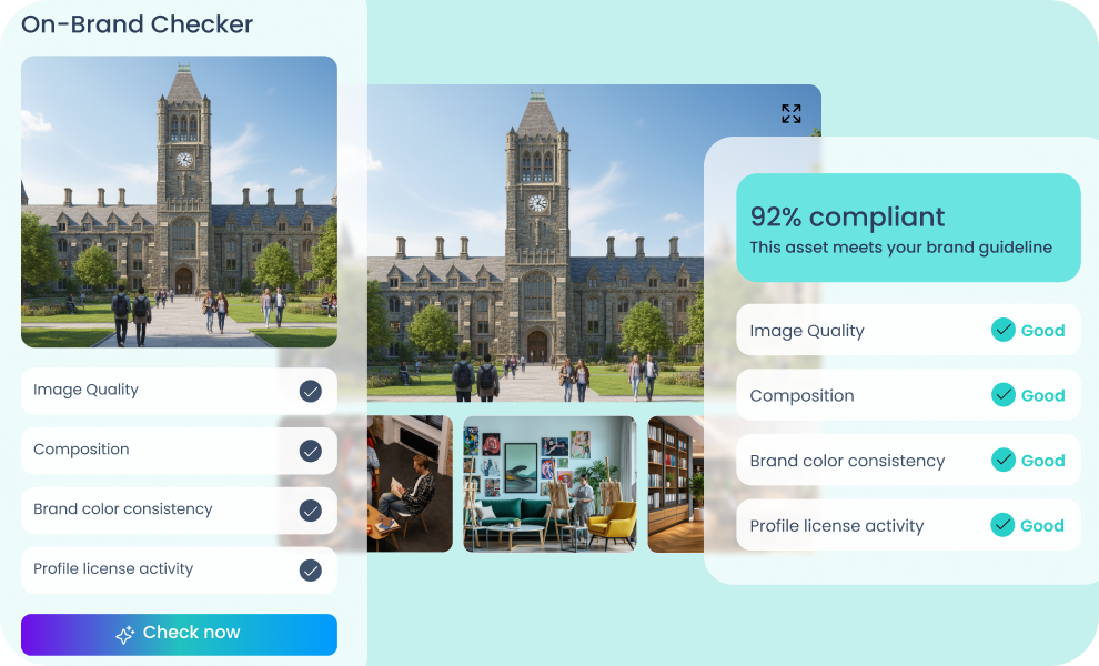 Bilder zur Schulung zum „On-Brand-Checker“