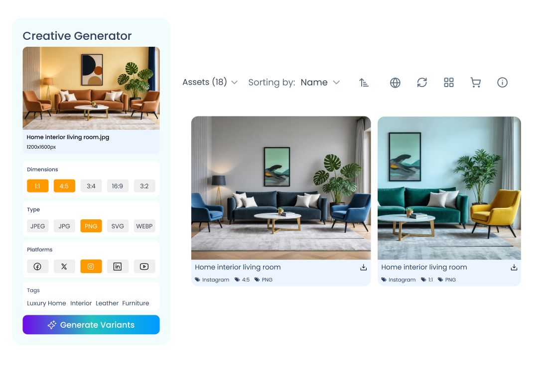 creative generation in digital asset management