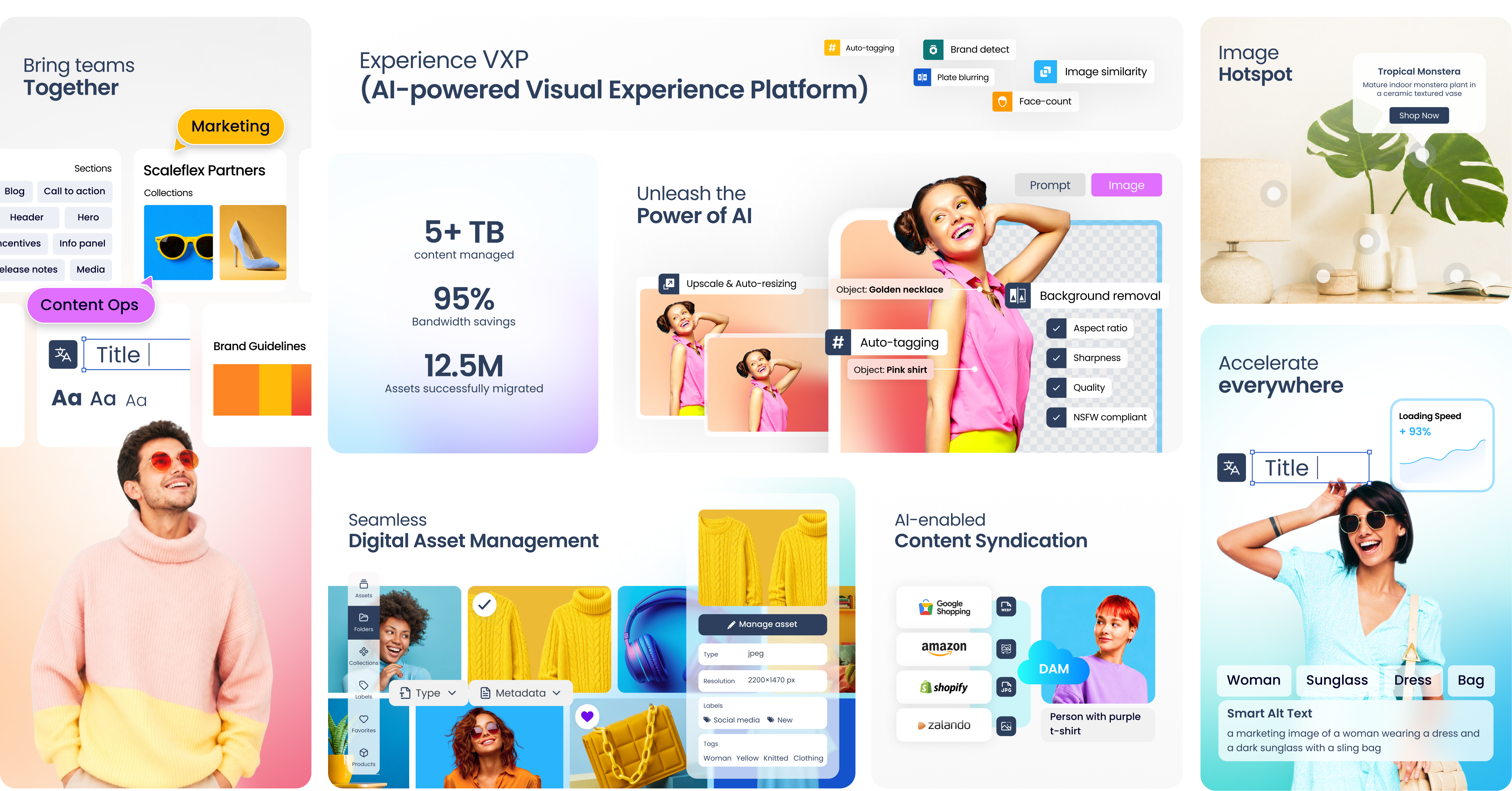 scaleflex visual experience platform user interface