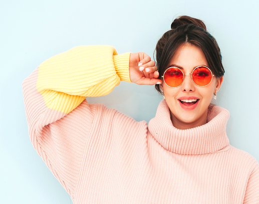 young girl with sunglasses