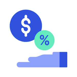 icône 10% de commission sur la vente